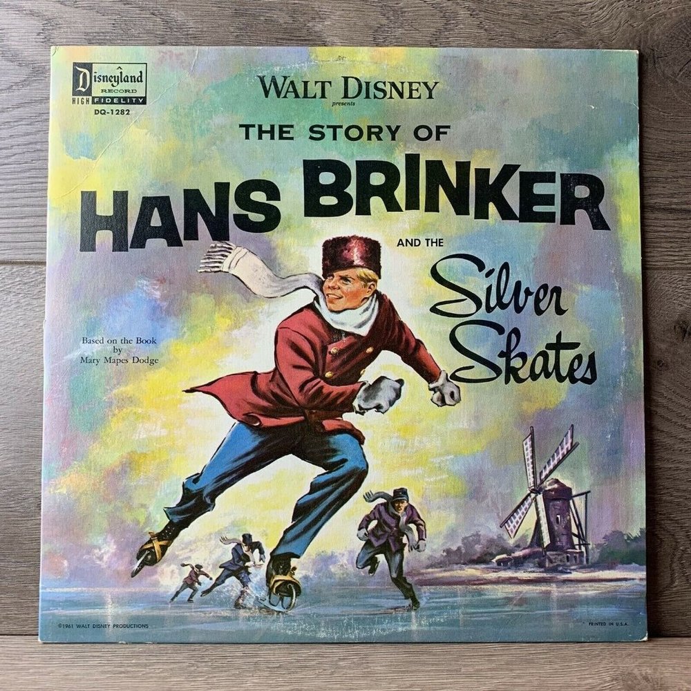 Walt Disney Hans Brinker and the Silver Skates 1963 Vintage Vinyl DQ-1282